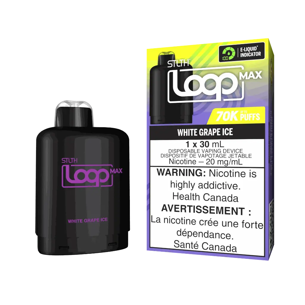 STLTH LOOP MAX - POD + KIT PACKAGE - WHITE GRAPE ICE.webp