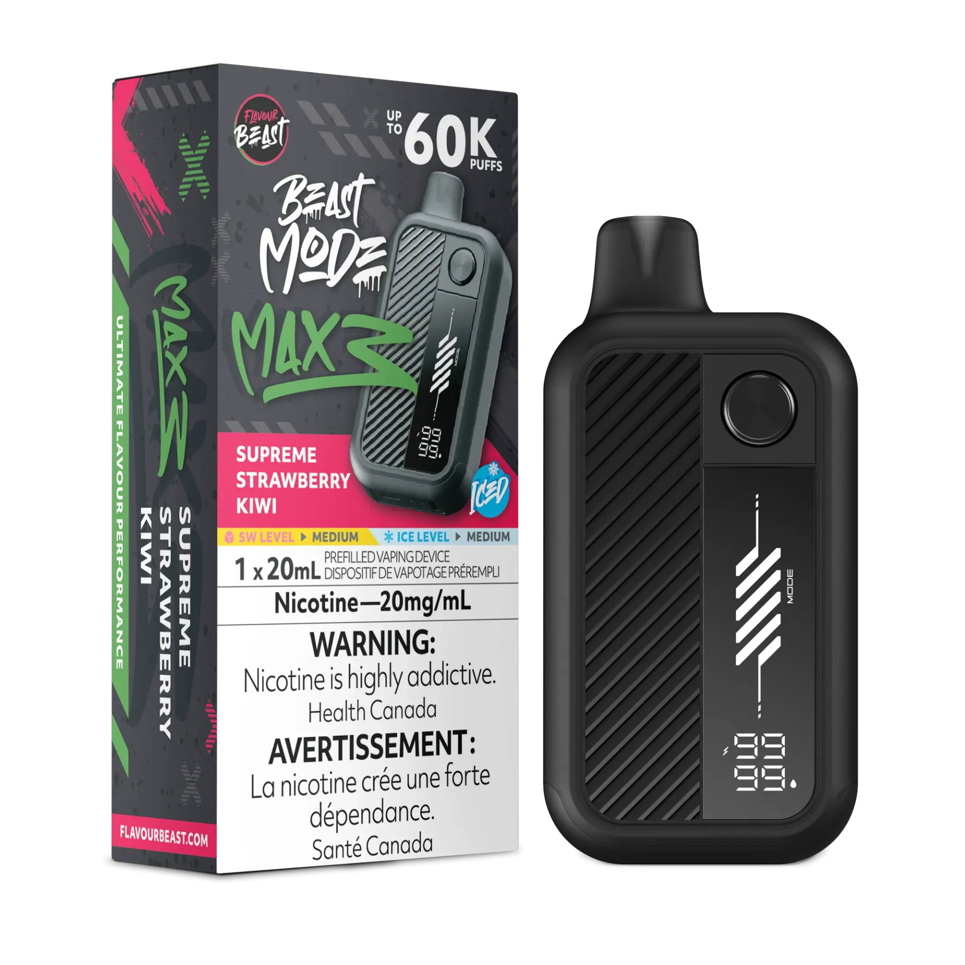 Beast Mode Max 3 - Supreme Strawberry Kiwi Iced